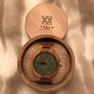 TRVLR Wooden/Leather Watch
